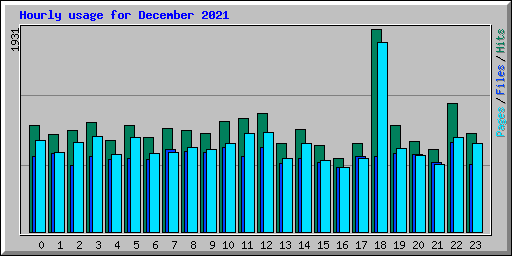 Hourly usage for December 2021