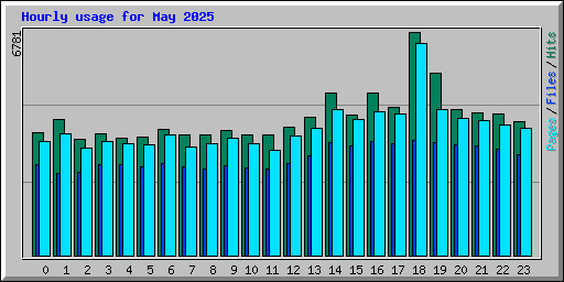 Hourly usage for May 2025