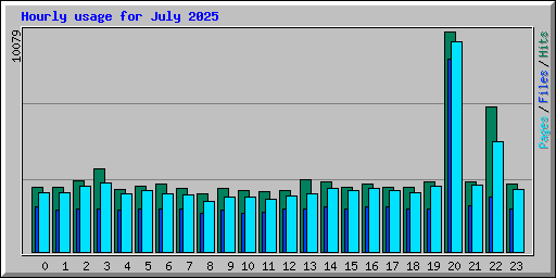 Hourly usage for July 2025