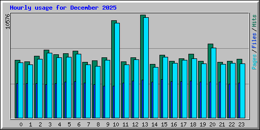 Hourly usage for December 2025