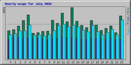 Hourly usage for July 2026